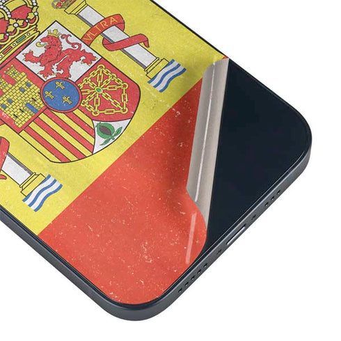 Spain Flag Distressed iPhone 14 Plus Skin